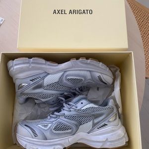 $400 Axel Arigato Women's Gray Spray Dye Marathon Sneaker Shoe Sz US 7.5/EU 38